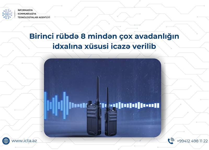 Cari ilin ilk rübündə 8 mindən çox avadanlığın idxalına xüsusi icazə verilib