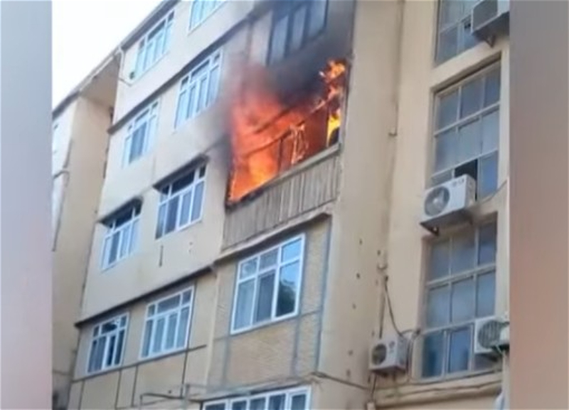 В Сумгайыте произошёл пожар в жилом доме - ВИДЕО