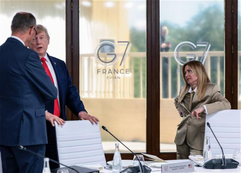 Мелони опровергла заявление Трампа о том, что она «умоляла его сфотографироваться с ней» на саммите G7 - ВИДЕО
